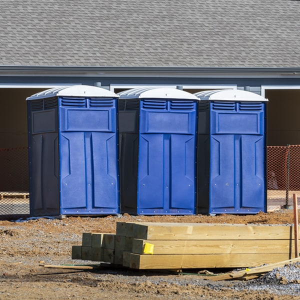 what is the maximum capacity for a single porta potty in Prairie Creek AR